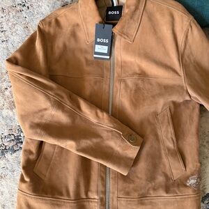 Hugo Boss Leipzig Suede Jacket Camel - Men's Size 40R - Excellent Condition